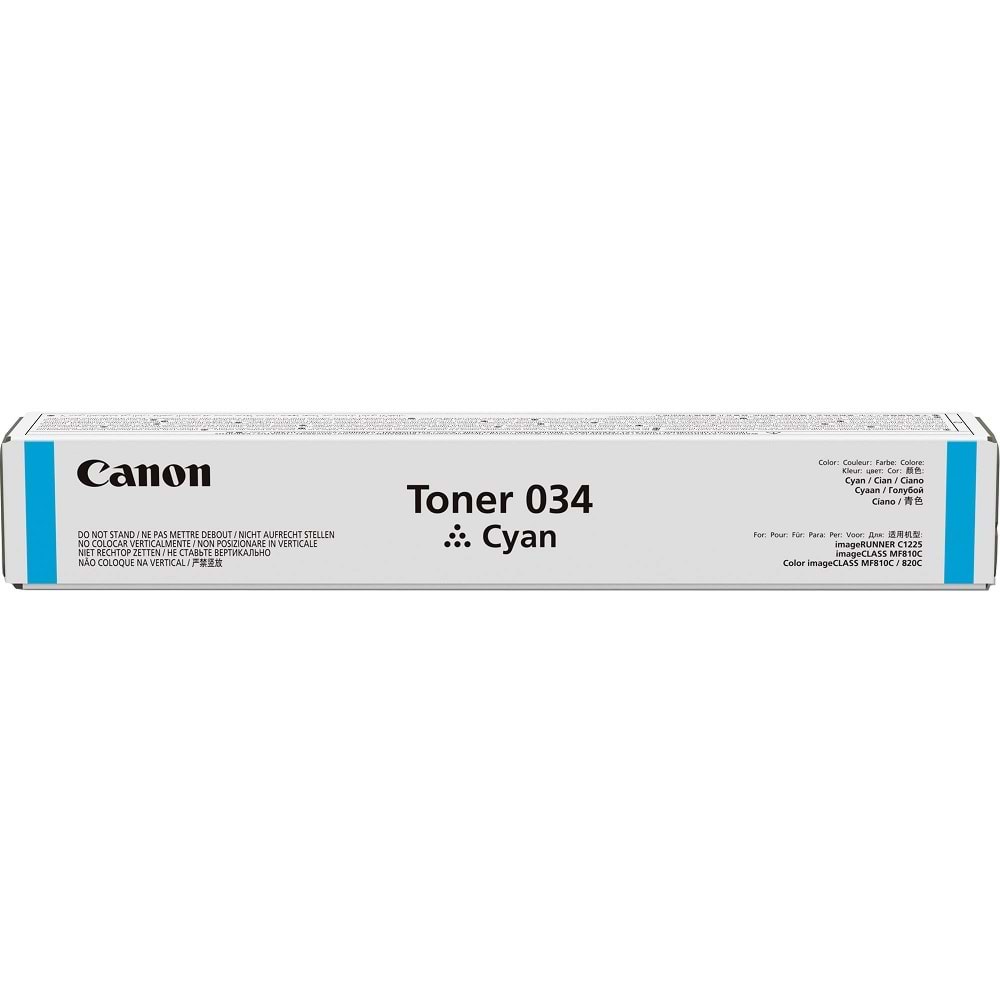 CANON 034C IR-C1225/MF810/820 MAVİ TONER ORJİNAL 7.300 SAYFA 9453B001