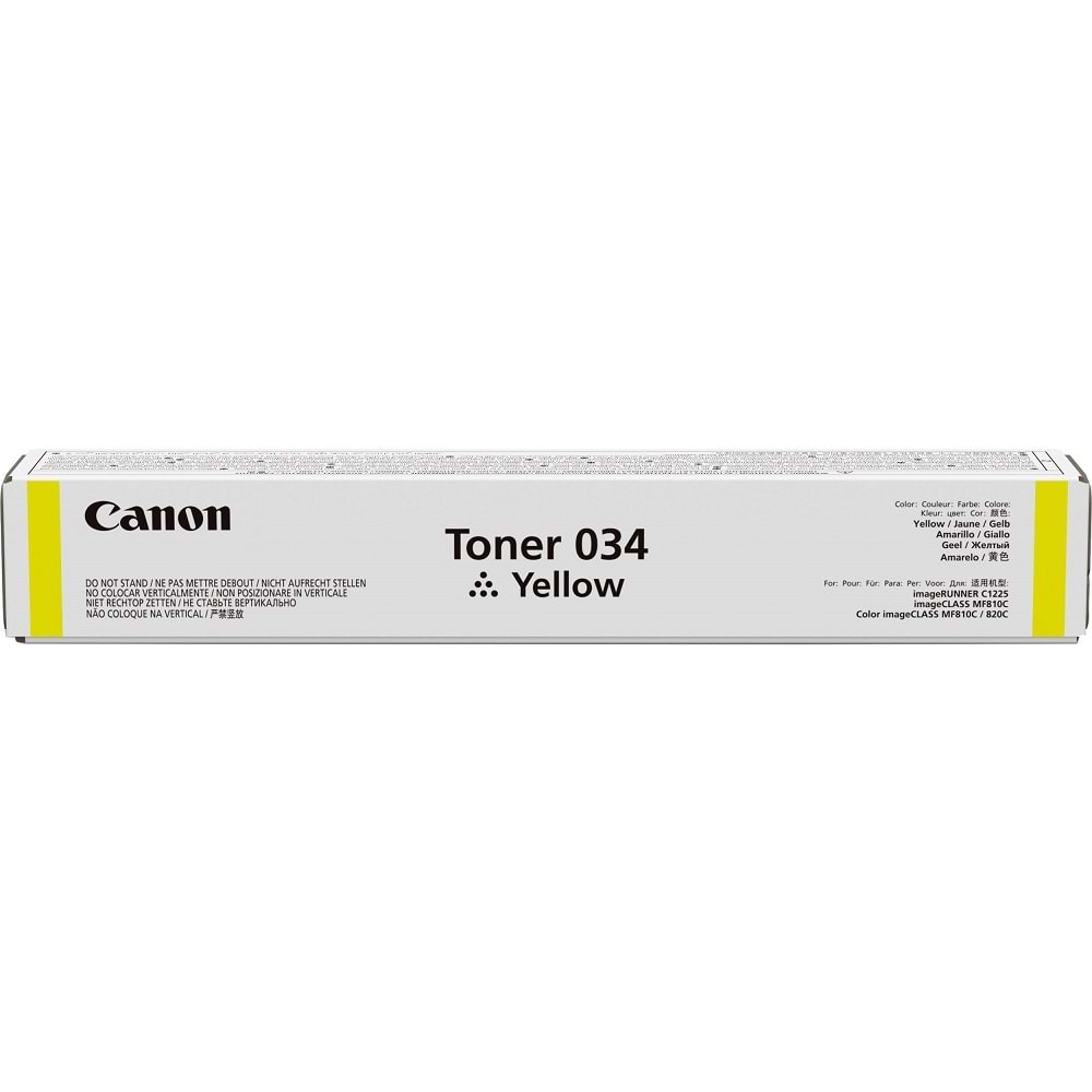 CANON 034Y IR-C1225/MF810/820 SARI TONER ORJİNAL 7.300 SAYFA 9451B001