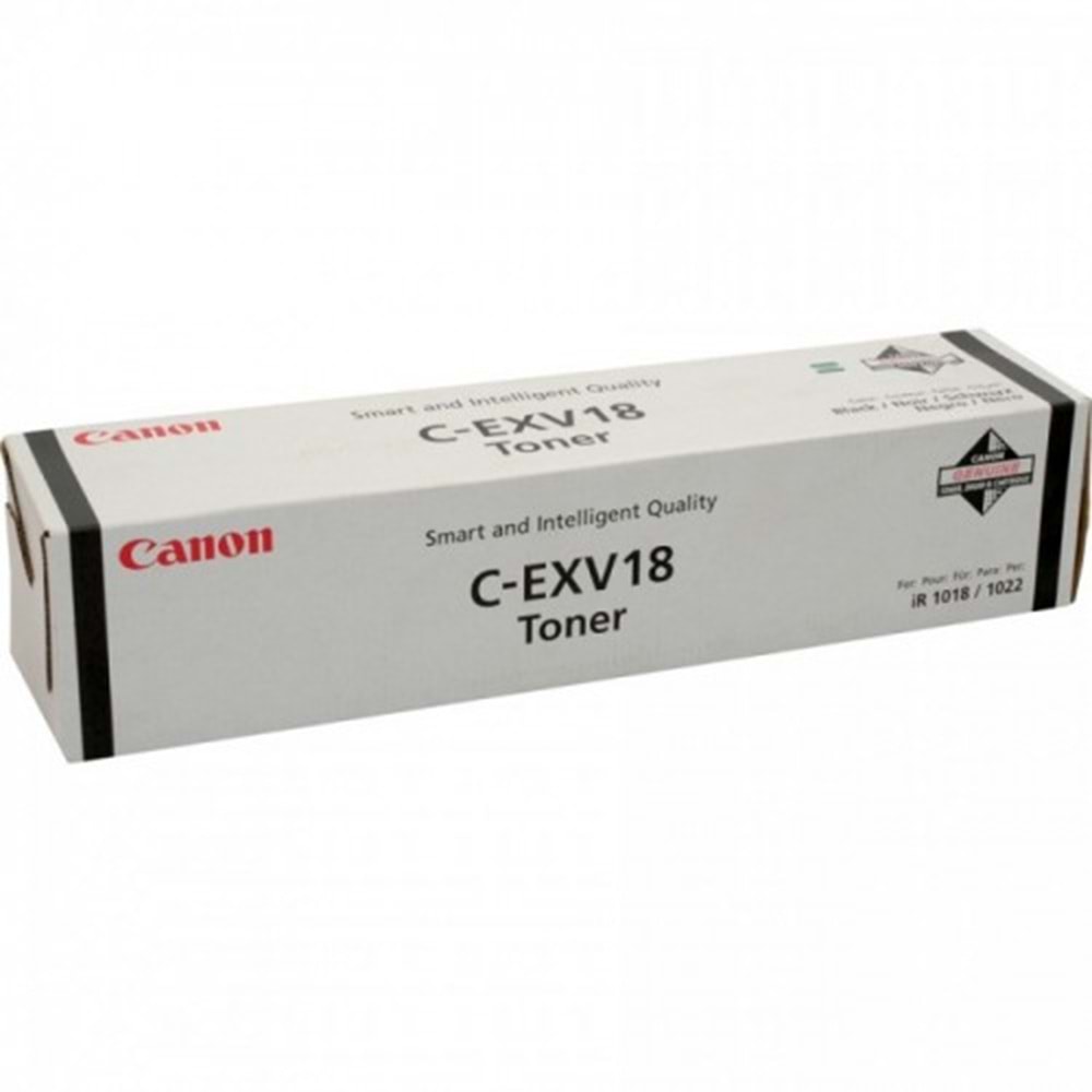 CANON EXV-18 IR-1018/1022/1023/1024/1020/1025 SİYAH TONER ORJİNAL 8.400 SAYFA 0386B002