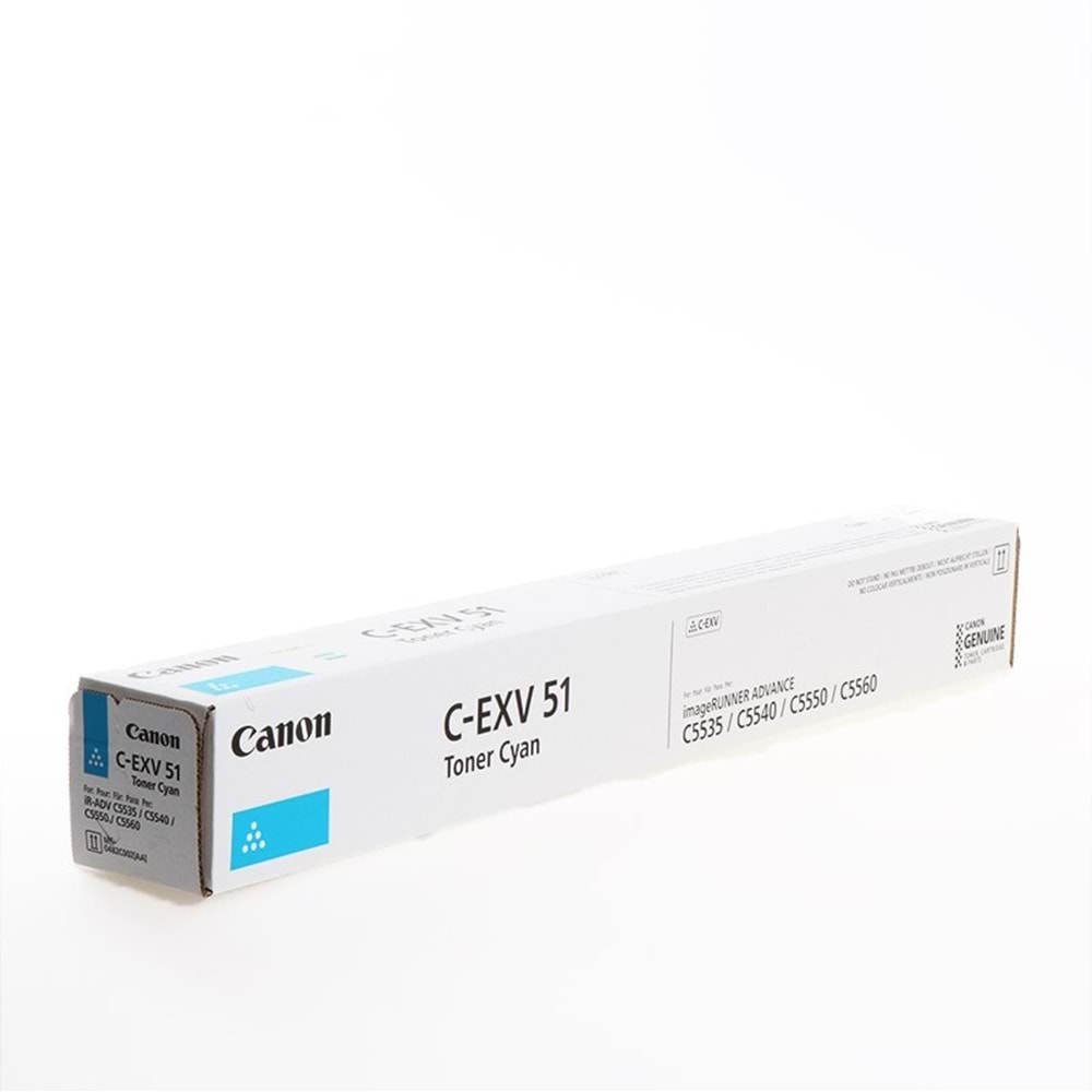 CANON GPR55/EXV-51C 5535/5540/5550/5560 MAVİ TONER ORJİNAL 60.000 SAYFA 0482C002