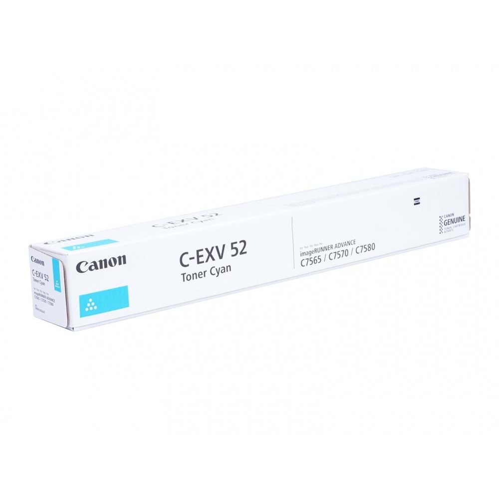 CANON C-EXV-52C IR-7565/7570/7580/7700/7765/7770/7780 MAVİ TONER ORJİNAL 66.500 SAYFA 0999C002