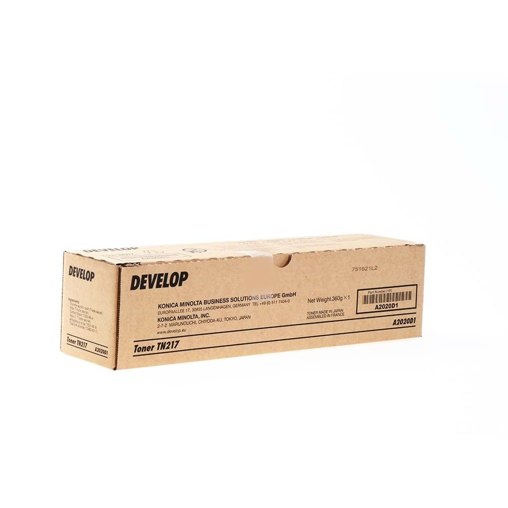 DEVELOP TN-217 INEO +223/283 SİYAH TONER ORJİNAL 17.500 SAYFA A2020D1