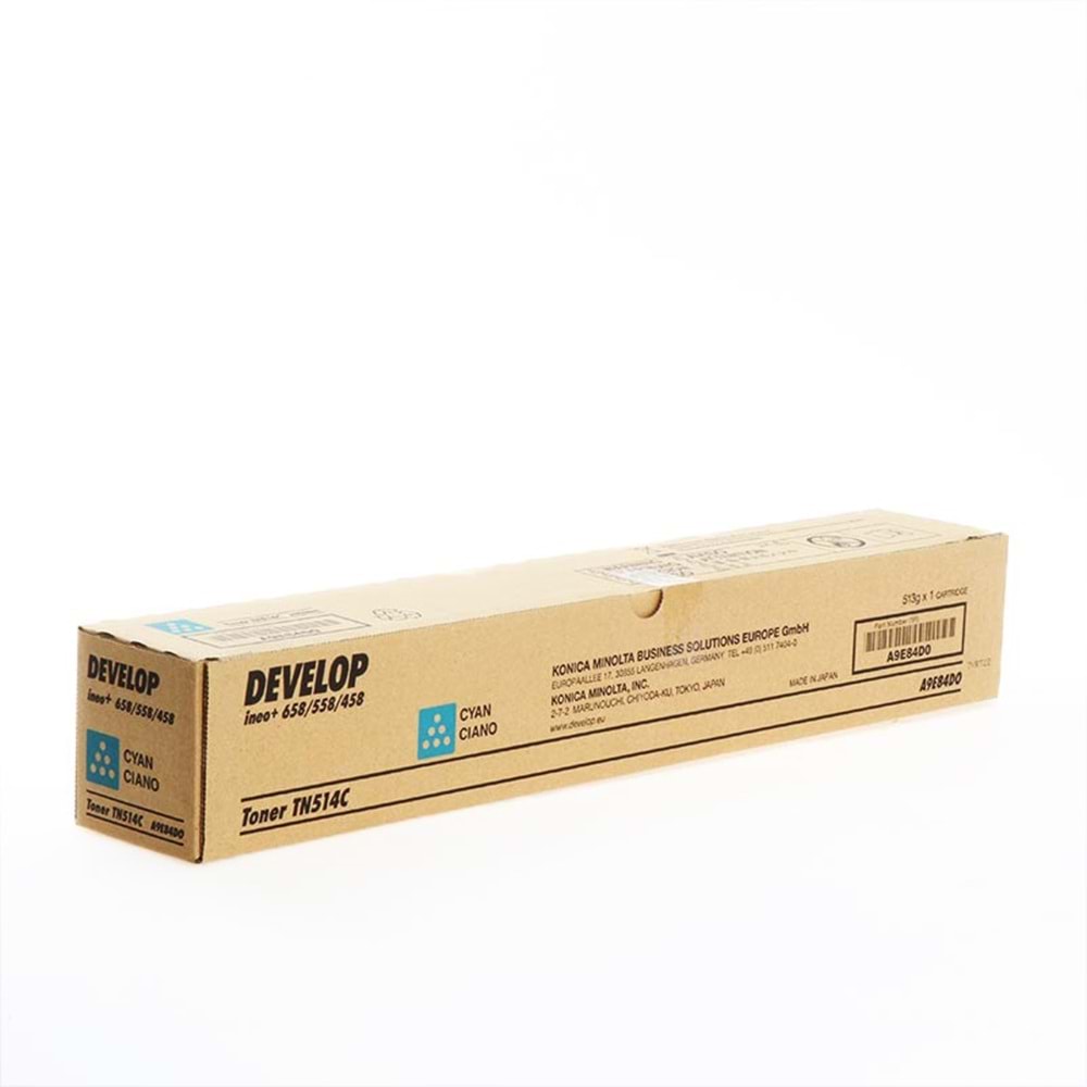 DEVELOP TN-514C INEO +458/558/658 MAVİ TONER ORJİNAL 26.000 SAYFA A9E84D0