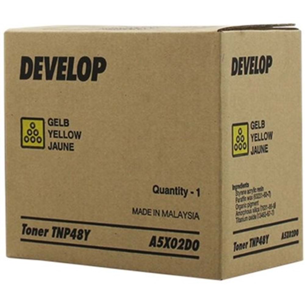 DEVELOP TNP-48Y INEO +3350/3850 SARI TONER ORJİNAL 10.000 SAYFA A5X02D0