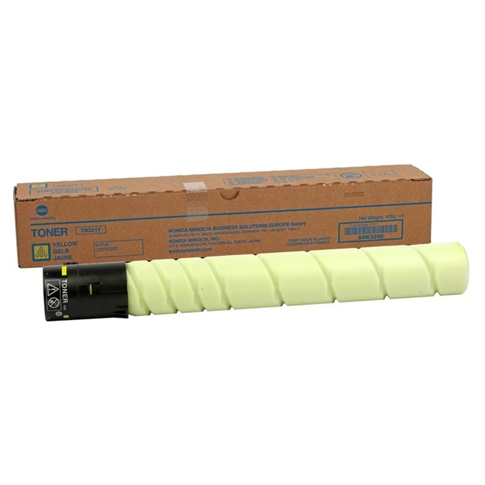 KONICA MINOLTA TN-221Y C227/287 SARI TONER ORJİNAL 21.000 SAYFA A8K3250
