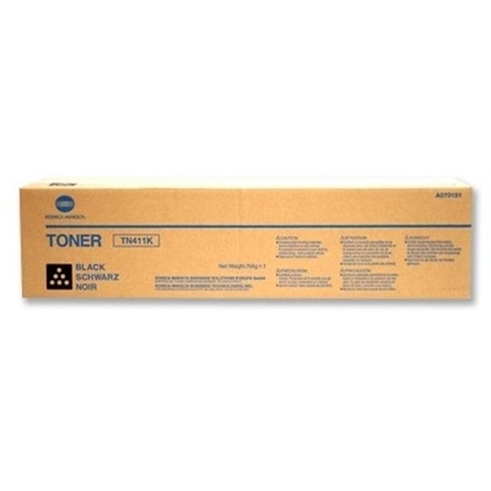 KONICA MINOLTA TN-411K KONICA MINOLTA TN-411K C451 SİYAH TONER ORJİNAL 45.000 SAYFA