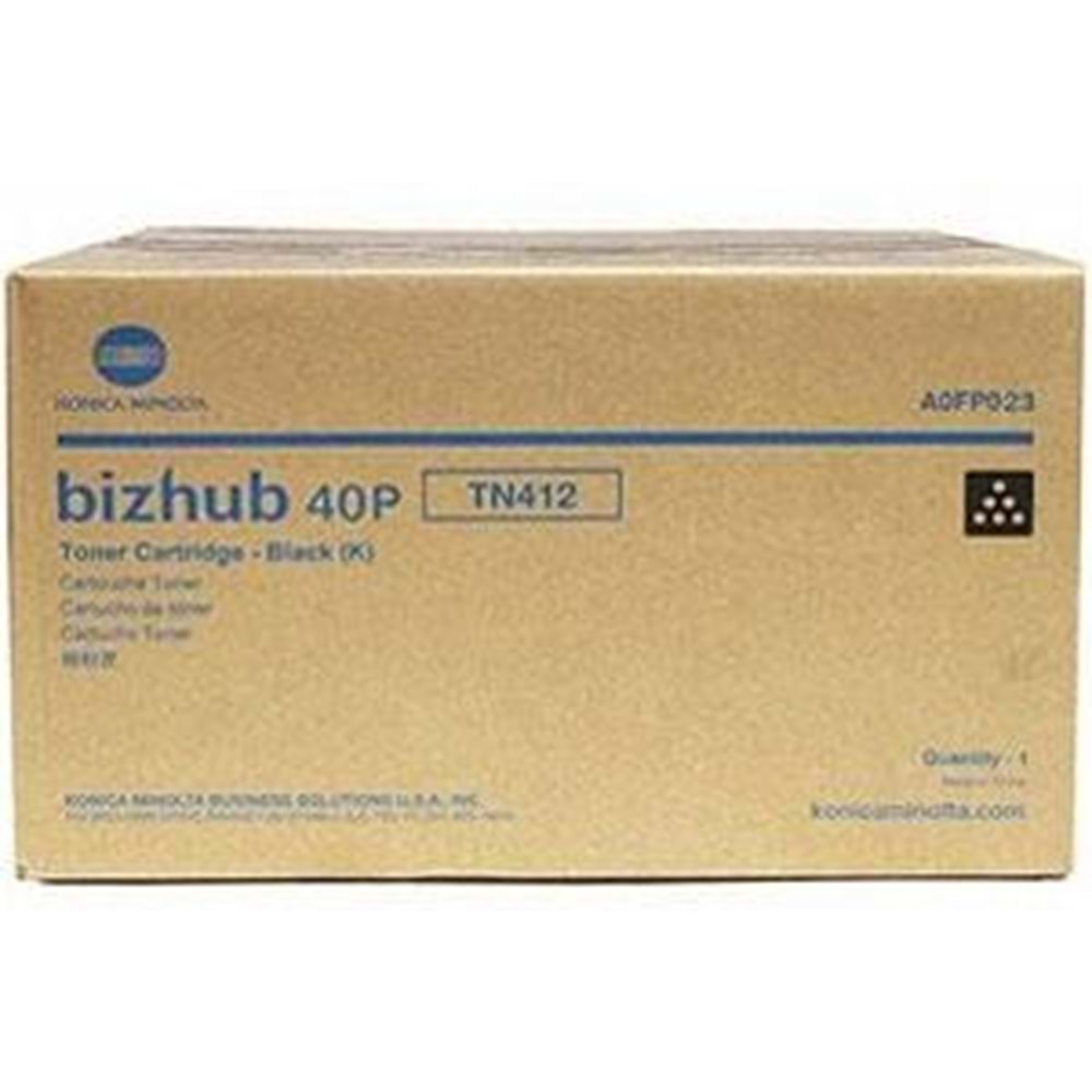 KONICA MINOLTA TN-412 BIZHUB 40P SİYAH TONER ORJİNAL 19.000 SAYFA