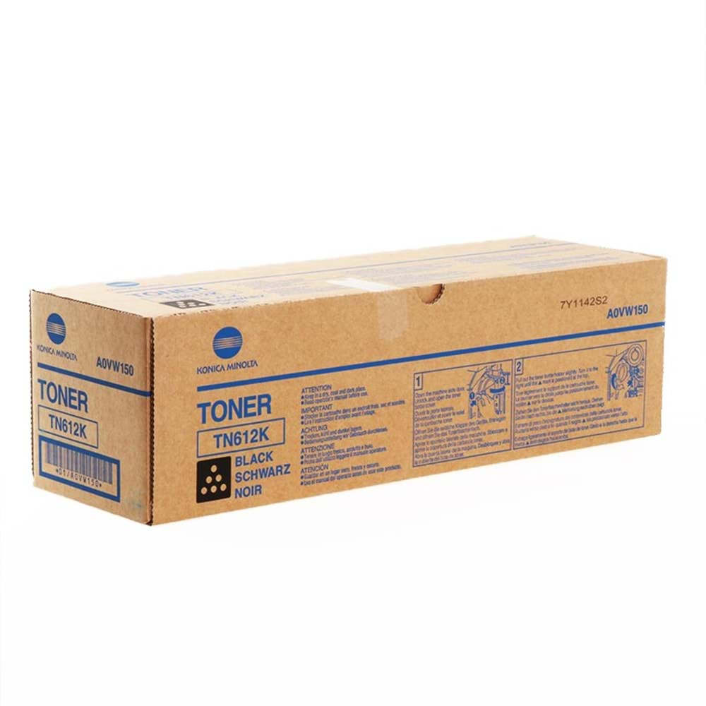 KONICA MINOLTA TN-612BK BIZHUB C5501/C6501 SİYAH TONER ORJİNAL 39.400 SAYFA A0VW150