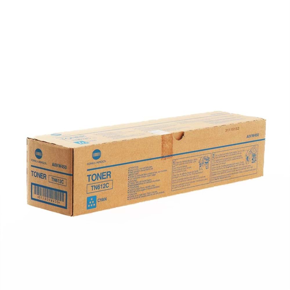 KONICA MINOLTA TN-612C BIZHUB C5501/C6501 MAVİ TONER ORJİNAL 26.500 SAYFA A0VW450