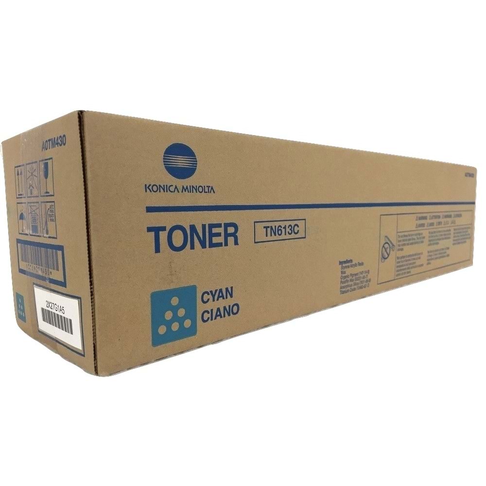 KONICA MINOLTA TN-613C C452/552/652 MAVİ TONER ORJİNAL 30.000 SAYFA A0TM450