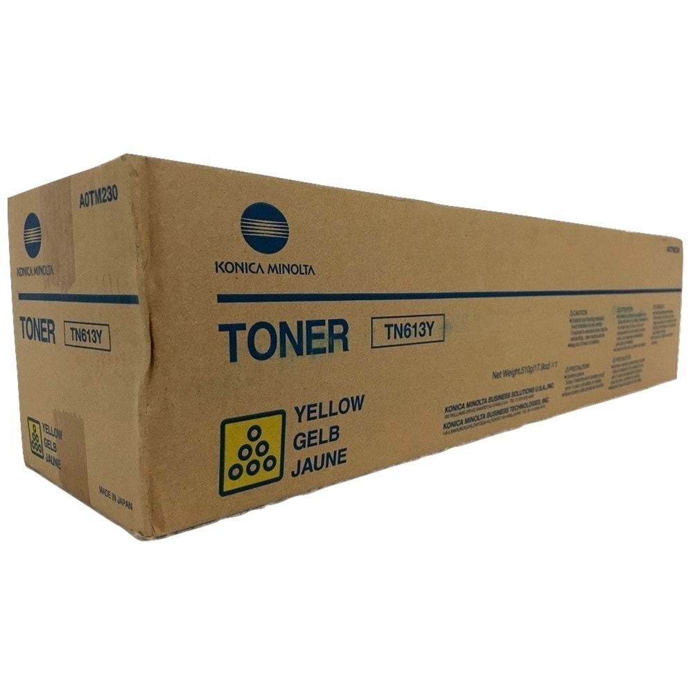 KONICA MINOLTA TN-613Y C452/552/652 SARI TONER ORJİNAL 30.000 SAYFA A0TM250