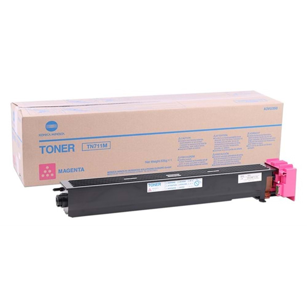 KONICA MINOLTA TN-711M BIZHUB C654/C754 KIRMIZI TONER ORJİNAL 31.500 SAYFA A3VU350