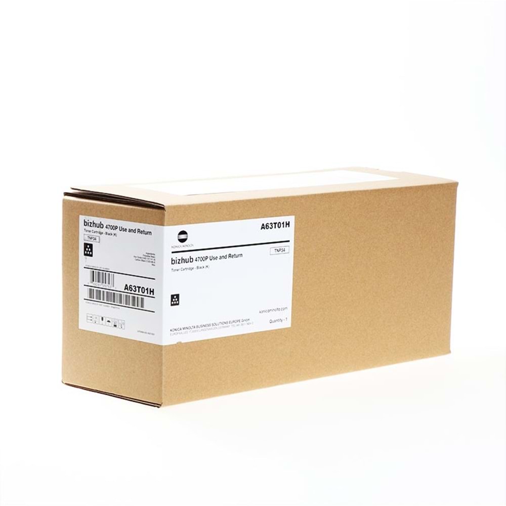 KONICA MINOLTA TNP-34 BIZHUP 4700P SİYAH TONER ORJİNAL 20.000 SAYFA A63T01H