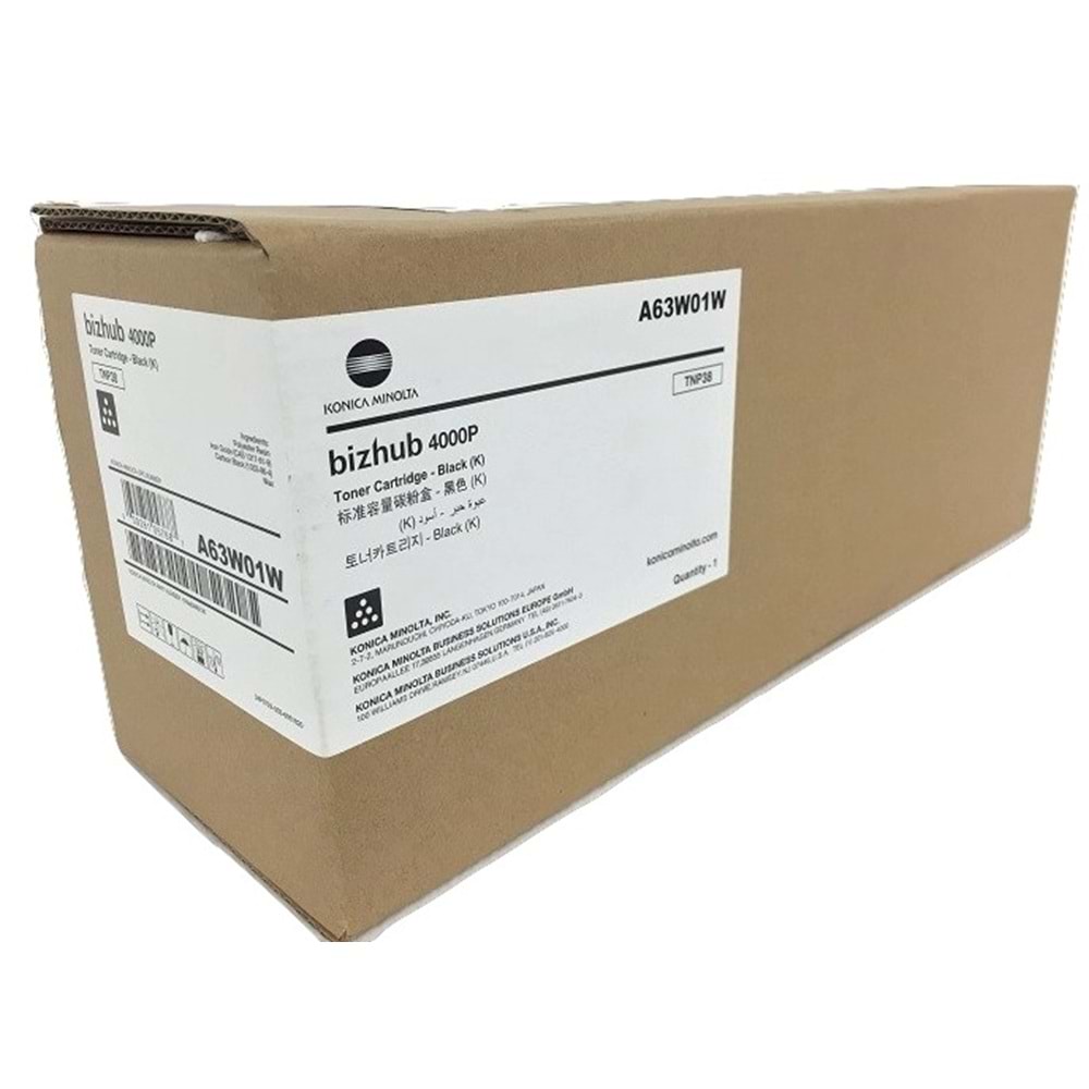KONICA MINOLTA TNP-38 BIZHUB 4000P TONER SİYAH ORJİNAL 20.000 SAYFA A63W01W