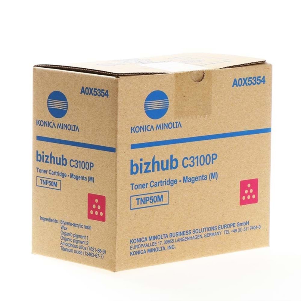 KONICA MINOLTA TNP-50M BIZHUB 3100P KIRMIZI TONER ORJİNAL 6.000 SAYFA A0X5354