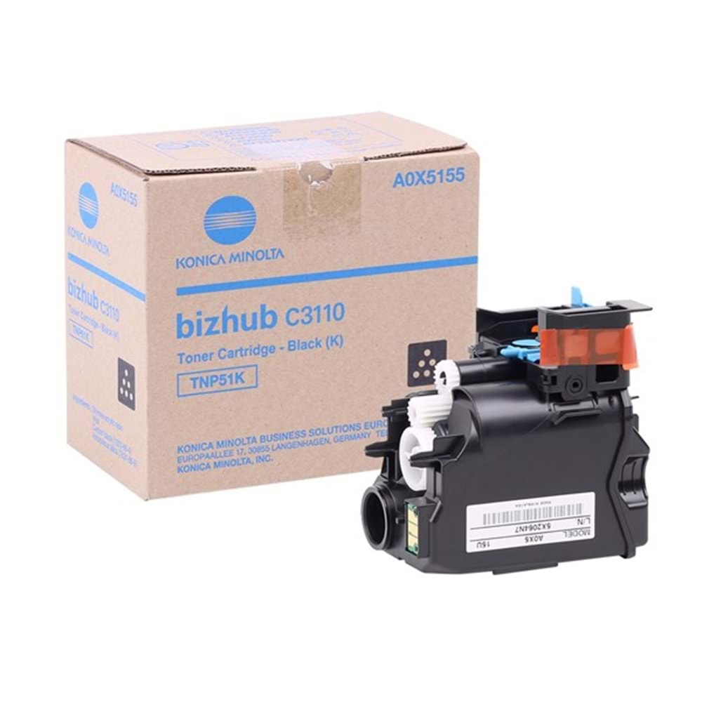 KONICA MINOLTA TNP-51BK C3110 SİYAH TONER ORJİNAL 5.000 SAYFA A0X5155