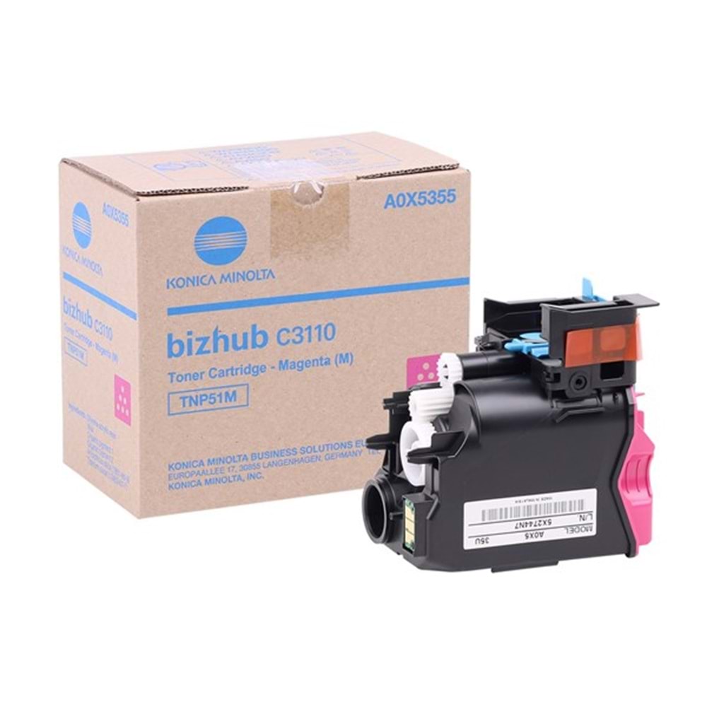 KONICA MINOLTA TNP-51M C3110 KIRMIZI TONER ORJİNAL 5.000 SAYFA A0X5355