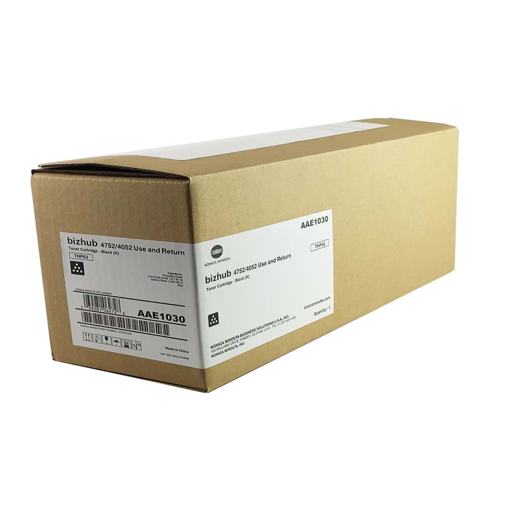 KONICA MINOLTA TNP-63 BIZHUB 4052/4752 SİYAH TONER ORJİNAL 25.000 SAYFA AAE1030
