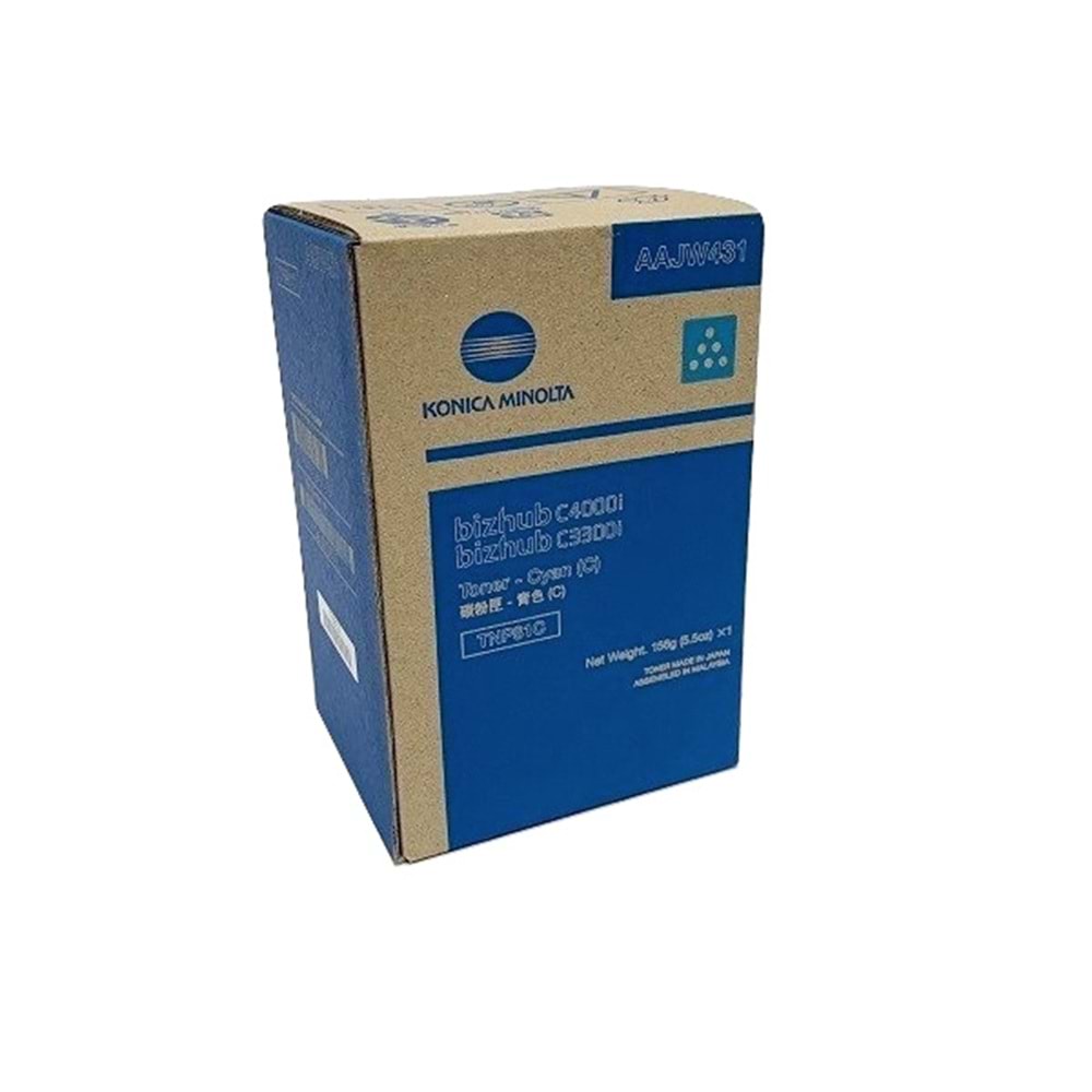 KONICA MINOLTA BIZHUP TNP-81C C3000İ/4000İ MAVİ TONER ORJİNAL 9.000 SAYFA AAJW451