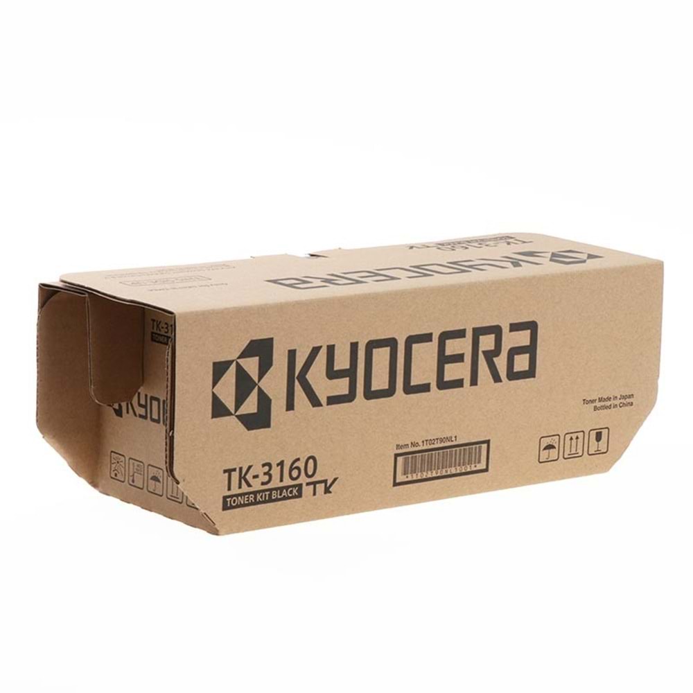 KYOCERA TK-3160 P3045/P3050/P3060/P3055/P3060 SİYAH TONER ORJİNAL 12.500 SAYFA 1T02T90NL1