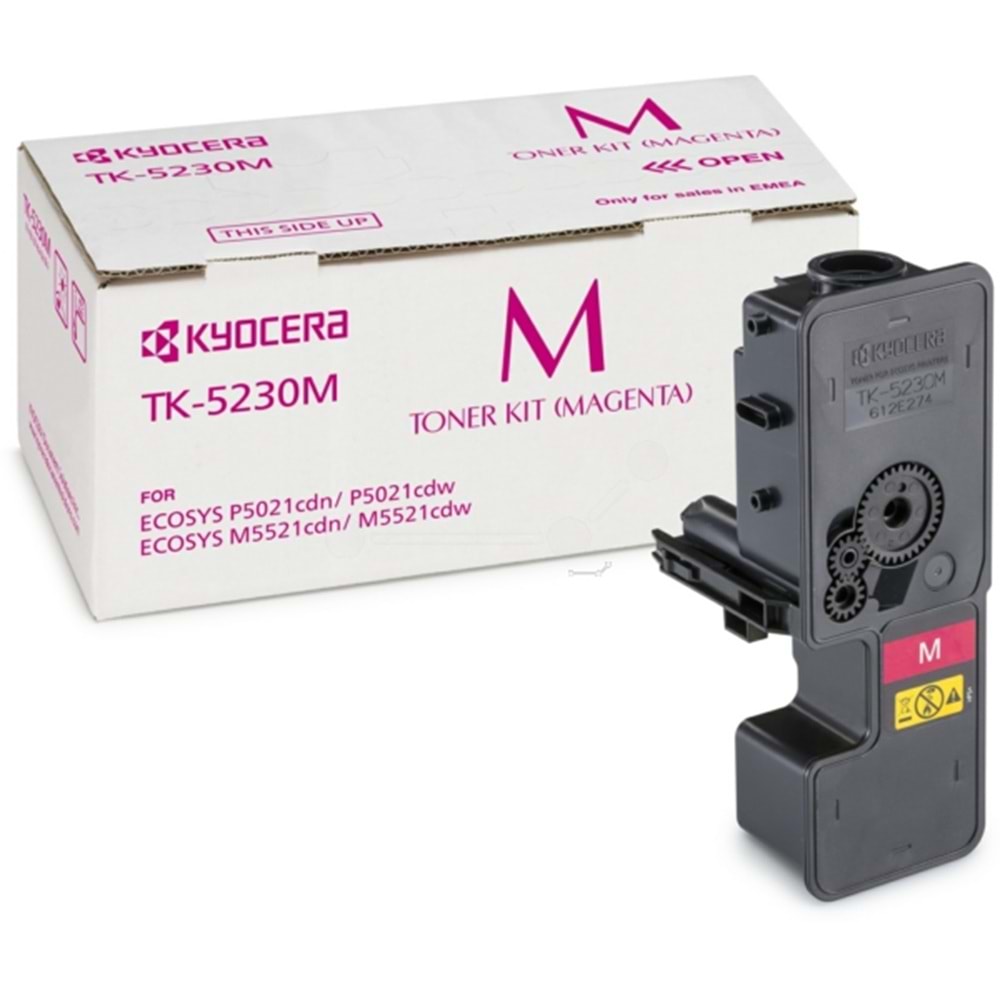 KYOCERA TK-5230M P5021/M5521 KIRMIZI TONER ORJİNAL 2.200 SAYFA 1T02R9BNL0