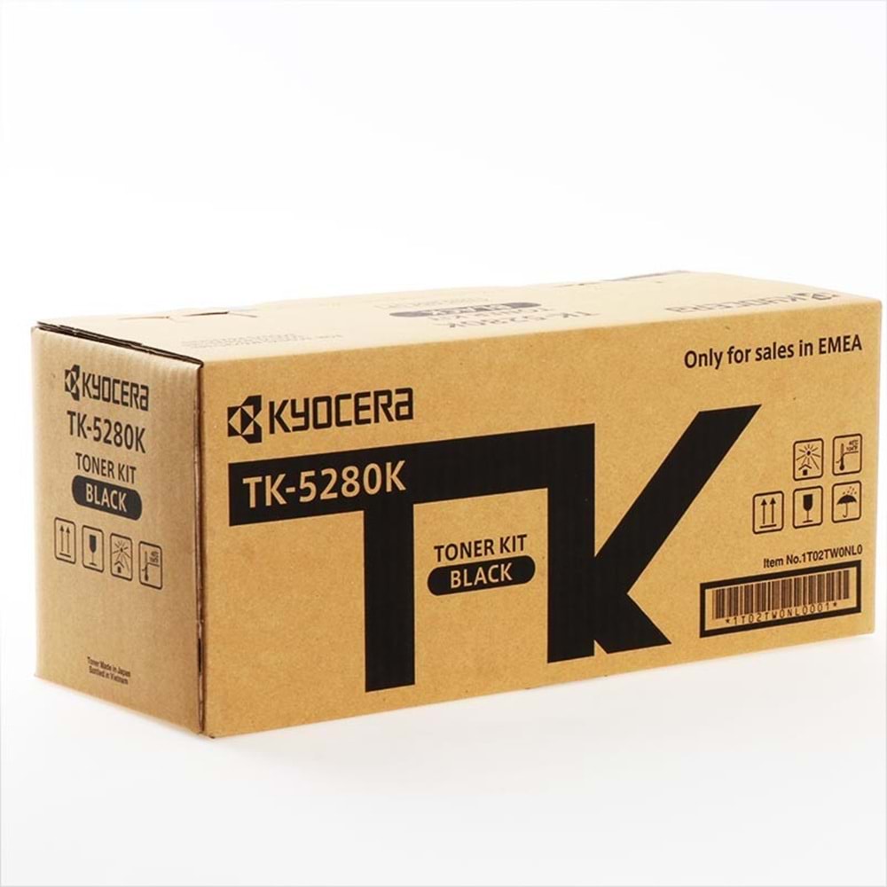 KYOCERA TK-5280K P6235/M6635 SİYAH TONER ORJİNAL 13.000 SAYFA 1T02TW0NL0