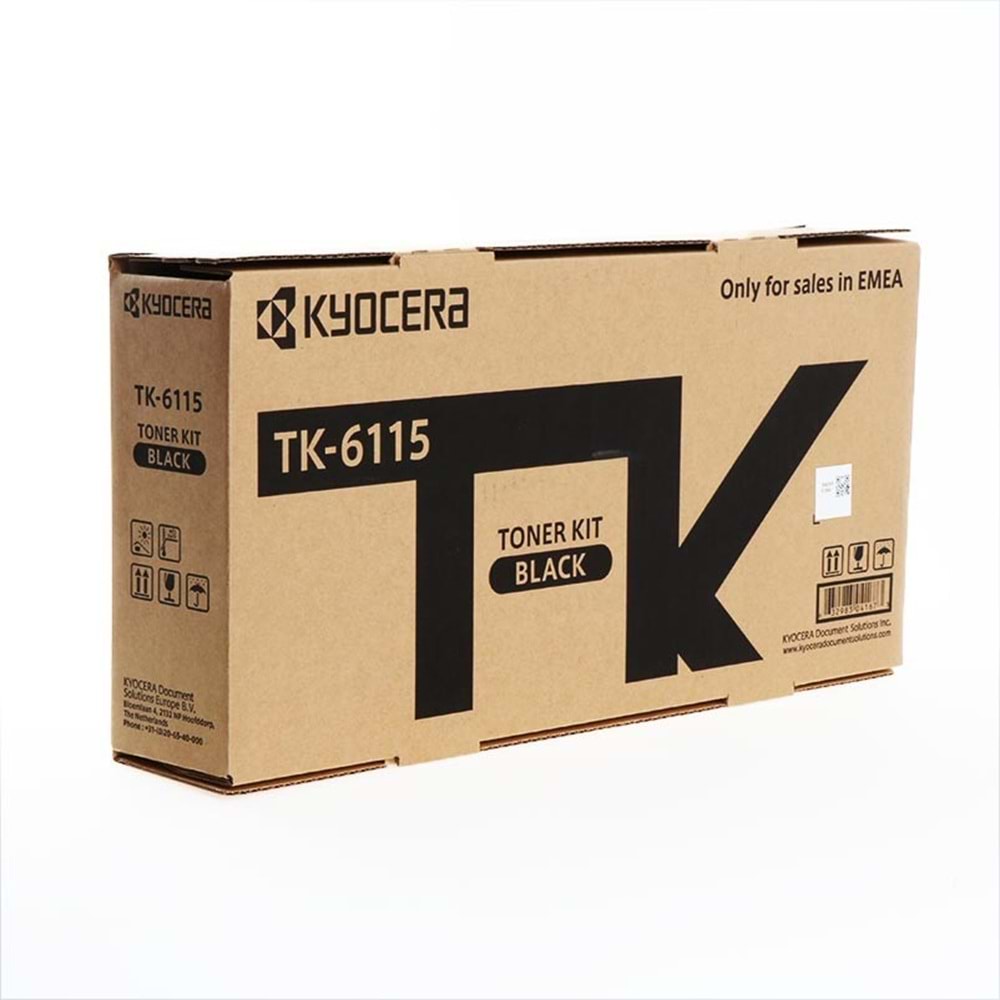 KYOCERA TK-6115 M4125İDN/M4132İDN SİYAH TONER ORJİNAL 15.000 SAYFA 1T02P10NL0