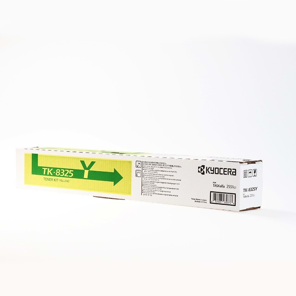 KYOCERA TK-8325Y TASKALFA 2551ci SARI TONER ORJİNAL 12.000 SAYFA 1T02NPANL0