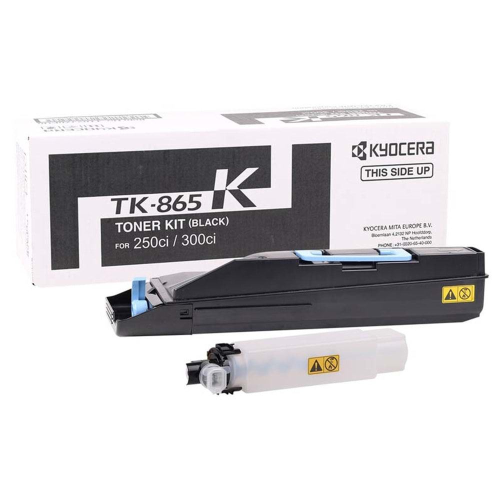 KYOCERA TK-865K TASKALFA 250/300ci SİYAH TONER ORJİNAL 20.000 SAYFA 1T02JZ0EU0