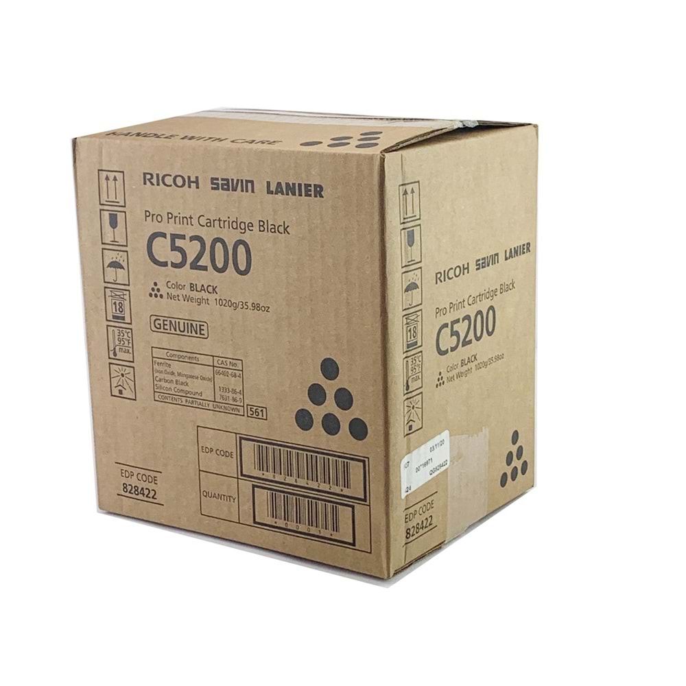 RICOH 828422 PRO C5200/5210 SİYAH TONER ORJİNAL 33.000 SAYFA