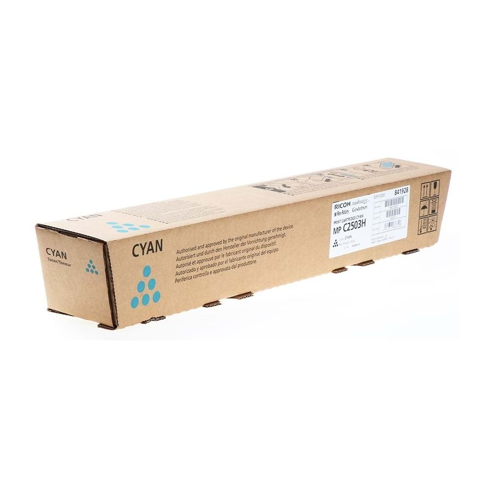 RICOH MP-C2503/2003/2004/2504/2011 MAVİ TONER ORJİNAL 9.500 SAYFA 841928