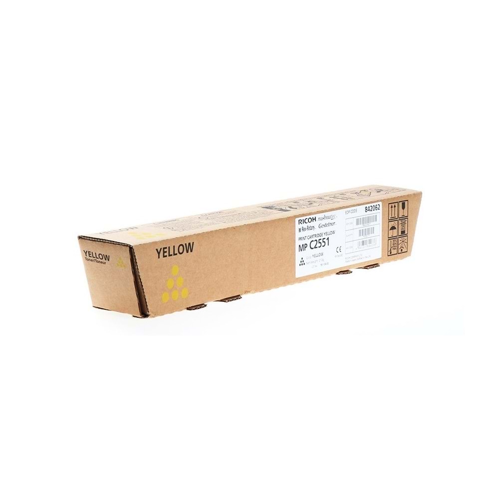 RICOH 842062 MPC-2551 /2030/2050 SARI TONER ORJİNAL 9.500 SAYFA 842062