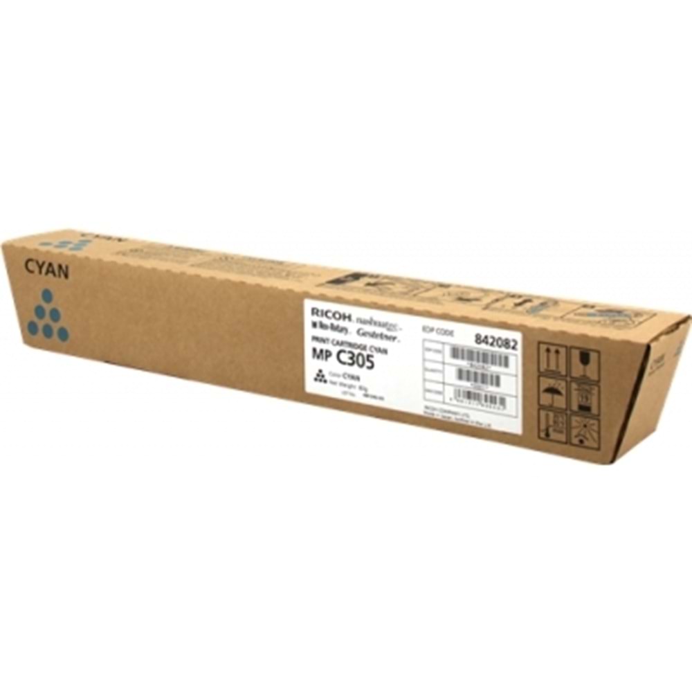RICOH MP-C305C MAVİ TONER ORJİNAL 4.000 SAYFA 841591/842122/841599