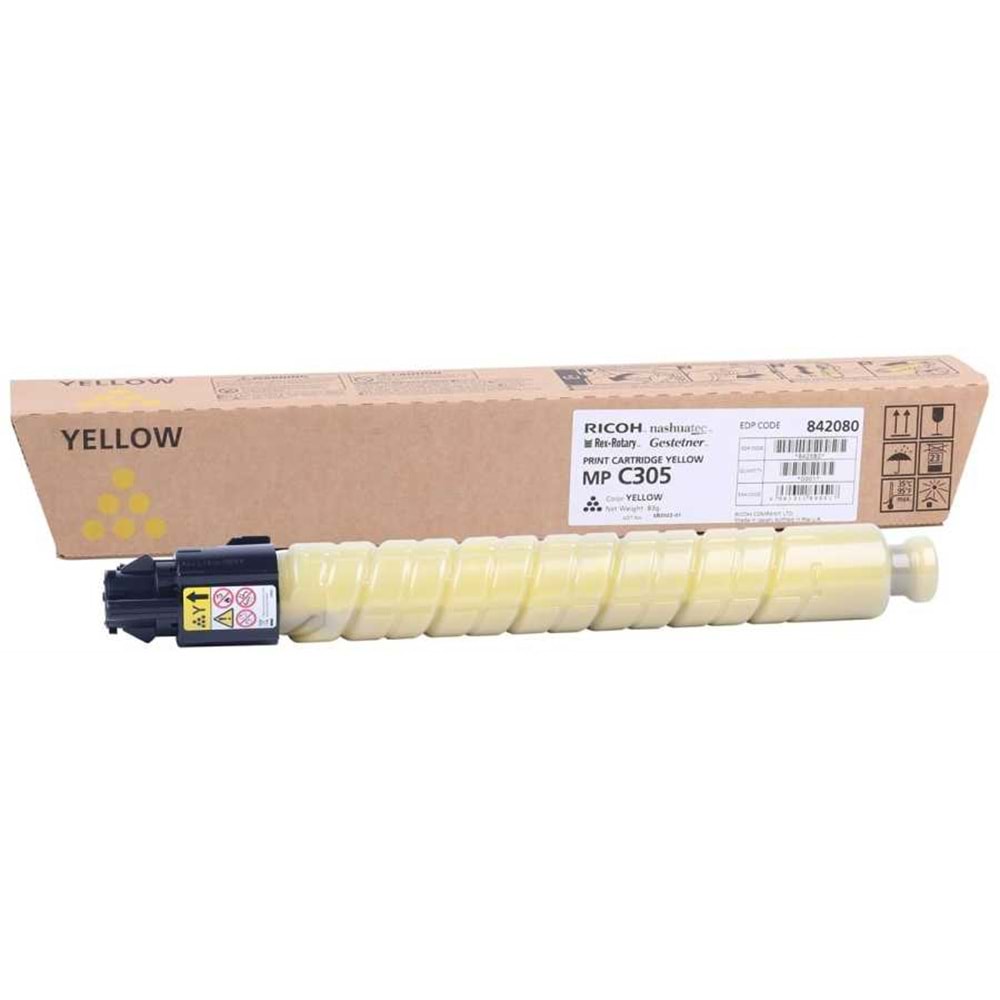 RICOH MP-C305Y SARI TONER ORJİNAL 4.000 SAYFA 841593/842120/841601