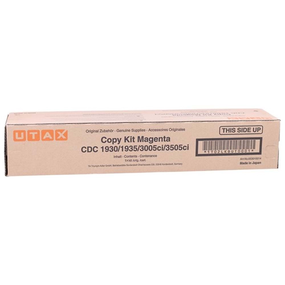 UTAX CDC1930M CDC1930/1935/3005ci KIRMIZI TONER ORJİNAL 15.000 SAYFA 653010014