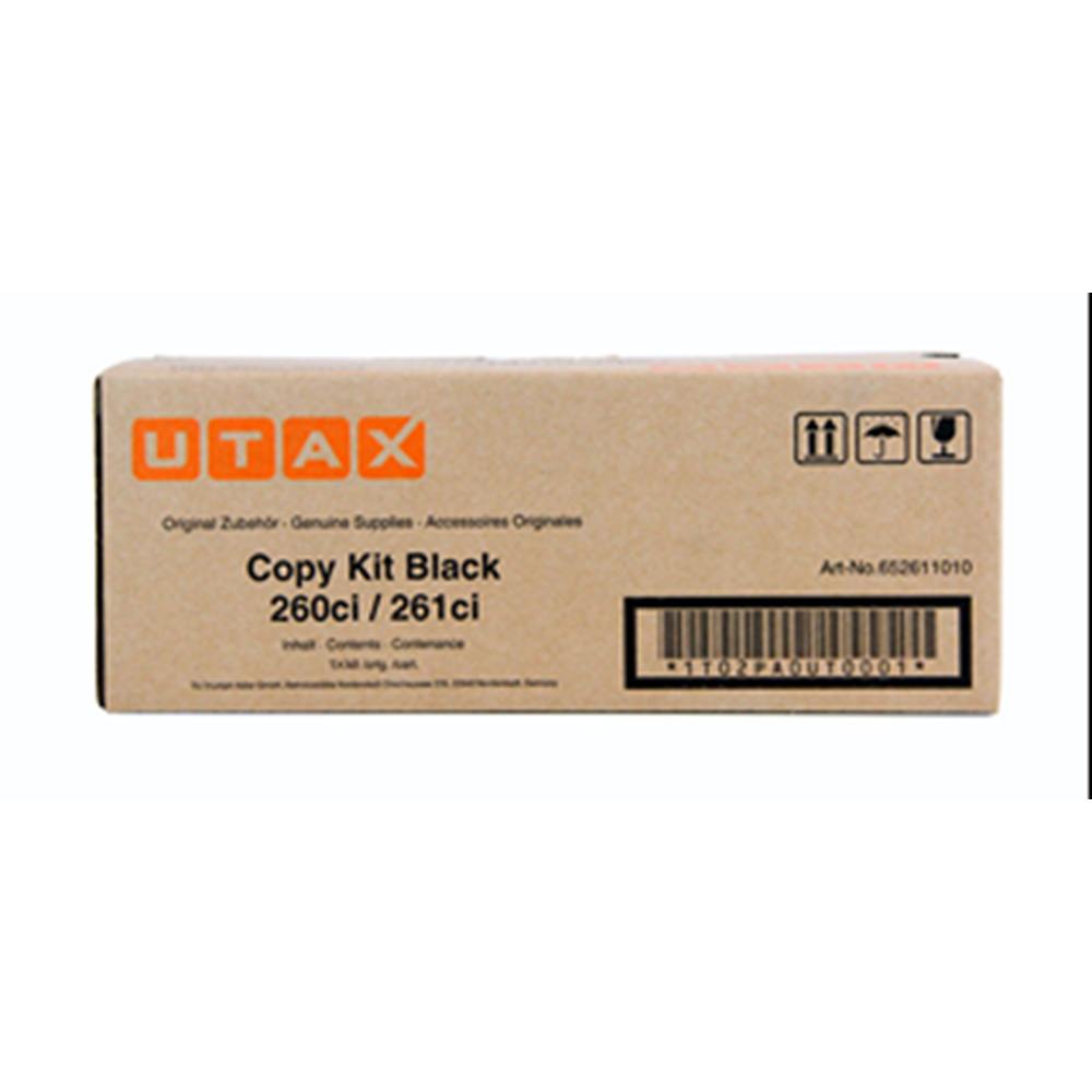UTAX 260ci/261ci SİYAH TONER ORJİNAL 10.000 SAYFA 652611010 / 1T02PA0UT001