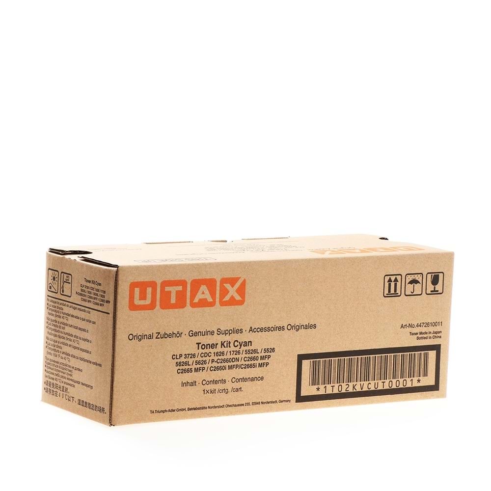 UTAX 3726/1626/1726/5526/5626/2660/2726/2626 MAVİ TONER ORJİNAL 5.000 SAYFA 4472610011