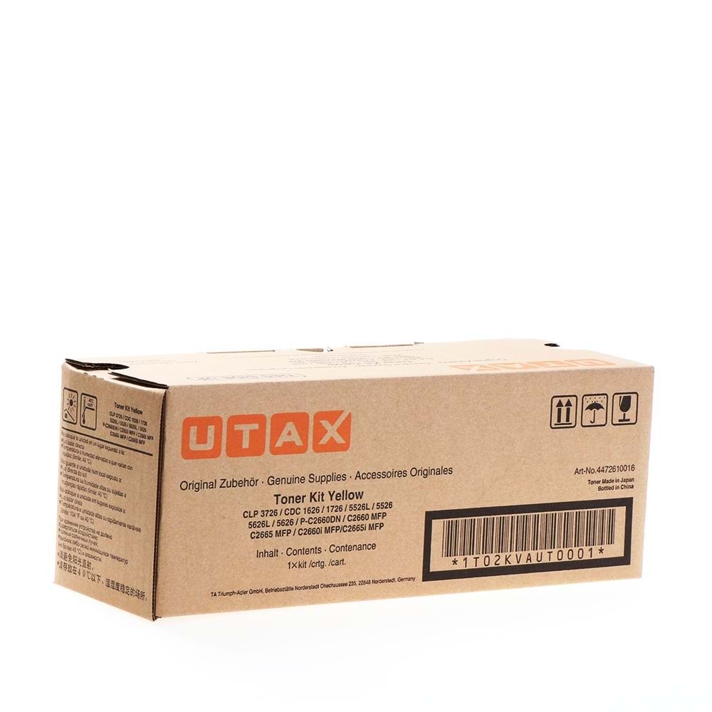 UTAX 3726/1626/1726/5526/5626/2660/2726/2626 SARI TONER ORJİNAL 5.000 SAYFA 4472610016