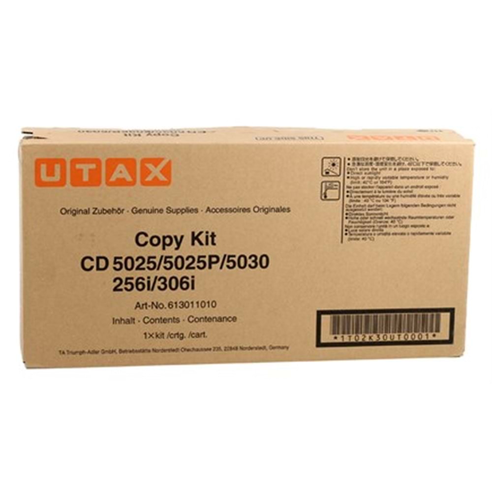UTAX CD5025/5030/6025/6030/256i/306i SİYAH TONER ORJİNAL 15.000 SAYFA 613011010