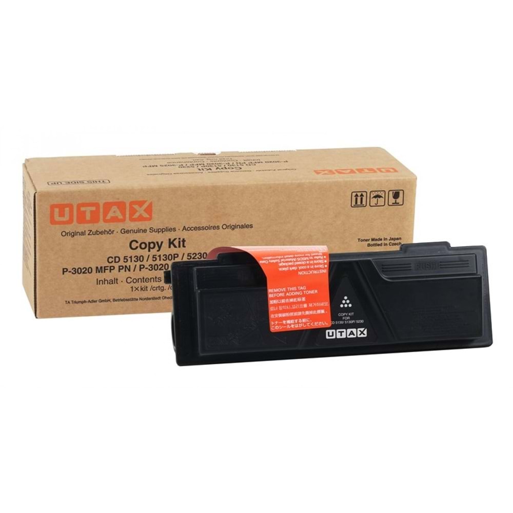UTAX CD 6130/5130/5230/P3020/P3025 SİYAH TONER ORJİNAL 3.000 SAYFA 1T02MJOUTC