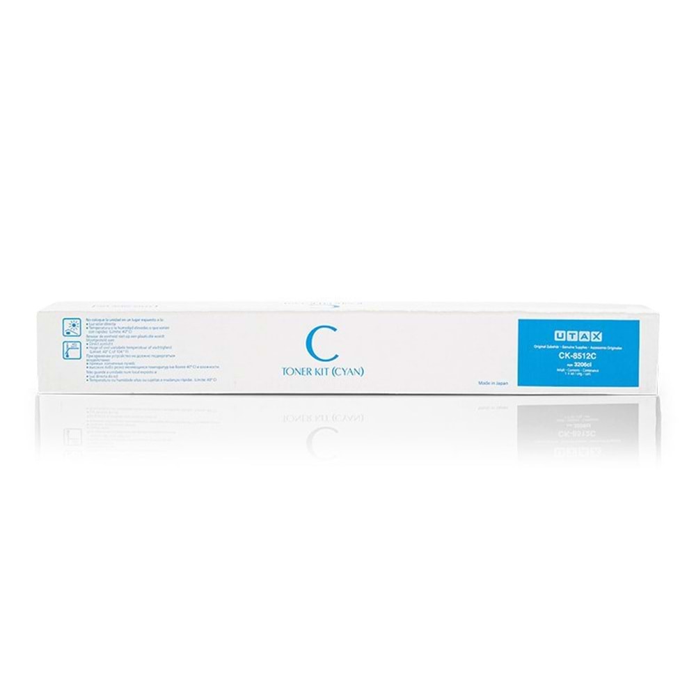 UTAX CK-8512C 3206ci / 3207ci MAVİ TONER ORJİNAL 15.000 SAYFA 1T02RLCUT0