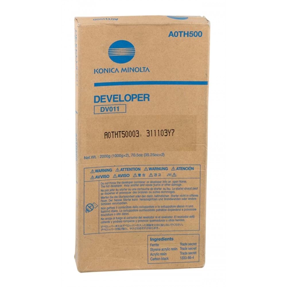 KONICA MINOLTA DV-011 PRO 951-1051-1200 SİYAH DEVELOPER ORJİNAL 1.000.000 SAYFA A0TH500