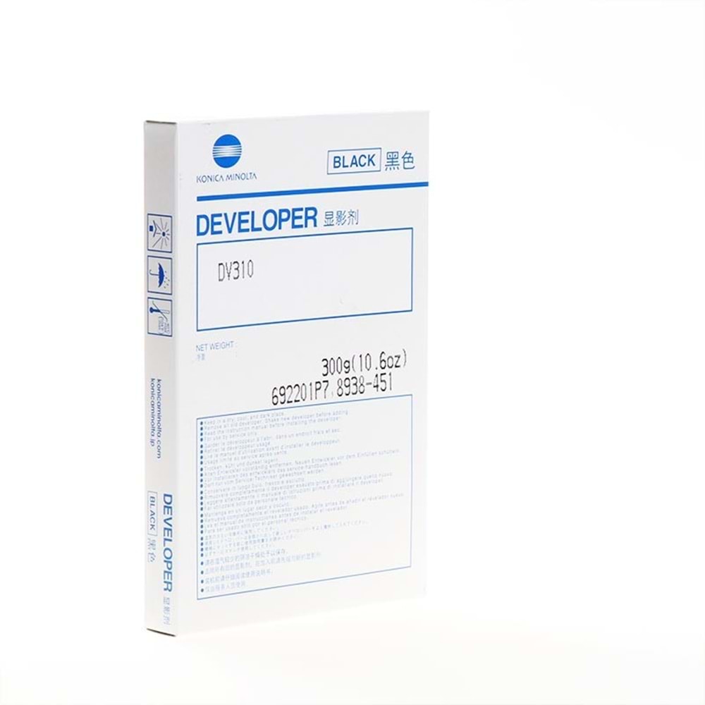 MINOLTA DV-310 BIZHUB 250/350/222/282 SİYAH DEVELOPER ORJİNAL 80.000 SAYFA 8938451