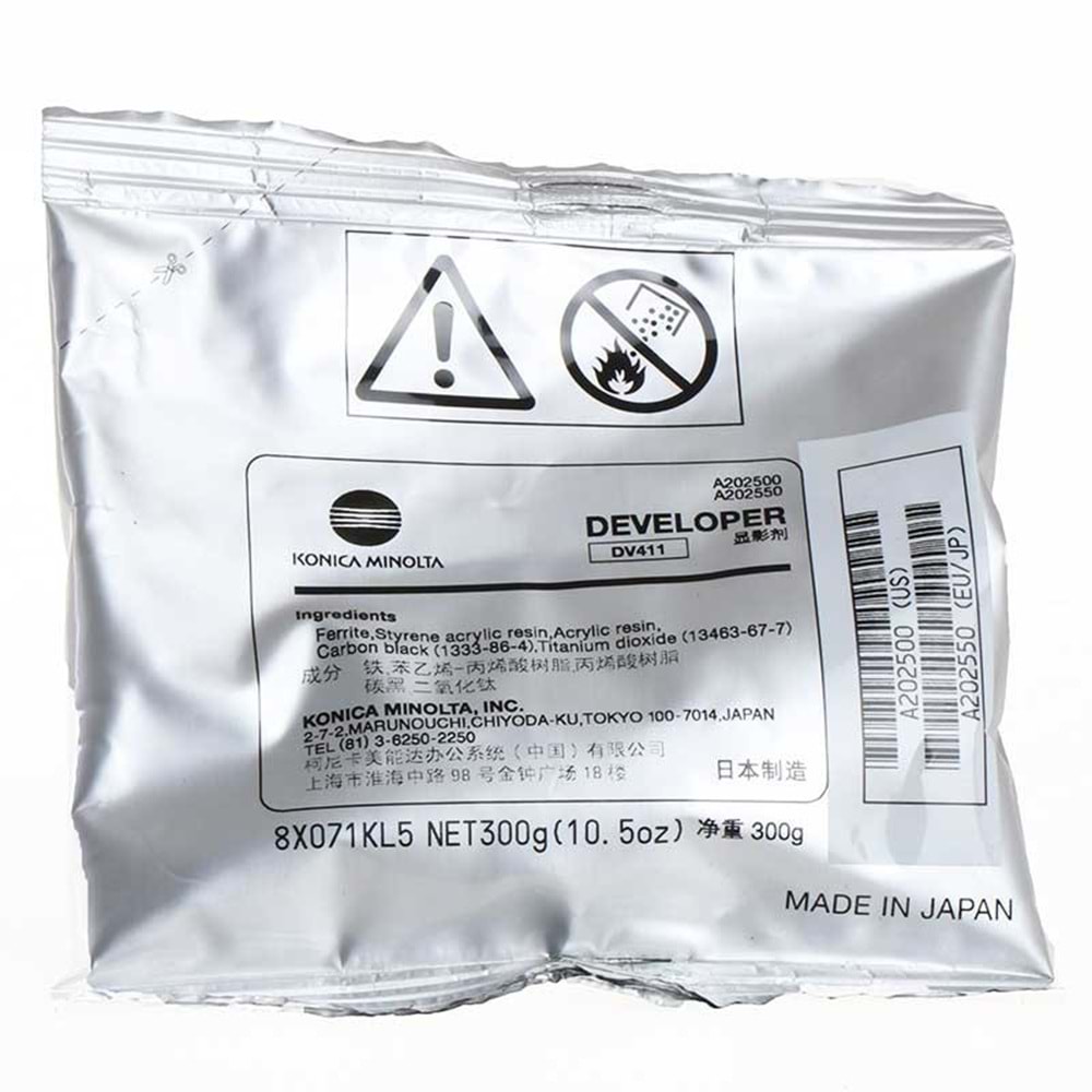 KONICA MINOLTA DV-411 223/283/363/423 DEVELOPER ORJİNAL 80.000 SAYFA A202550