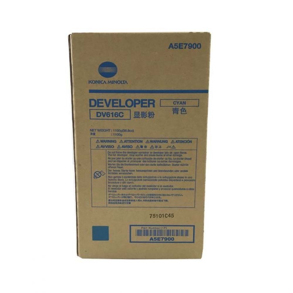 KONICA MINOLTA DV-616C PRESS C1085 / C1100 MAVİ DEVELOPER ORJİNAL 850.000 SAYFA A5E7900