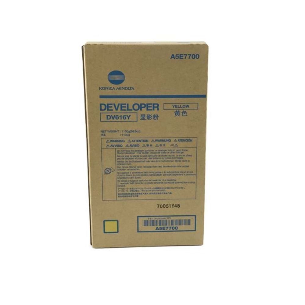 KONICA MINOLTA DV-616Y PRESS C1085 / C1100 SARI DEVELOPER ORJİNAL 850.000 SAYFA A5E7700