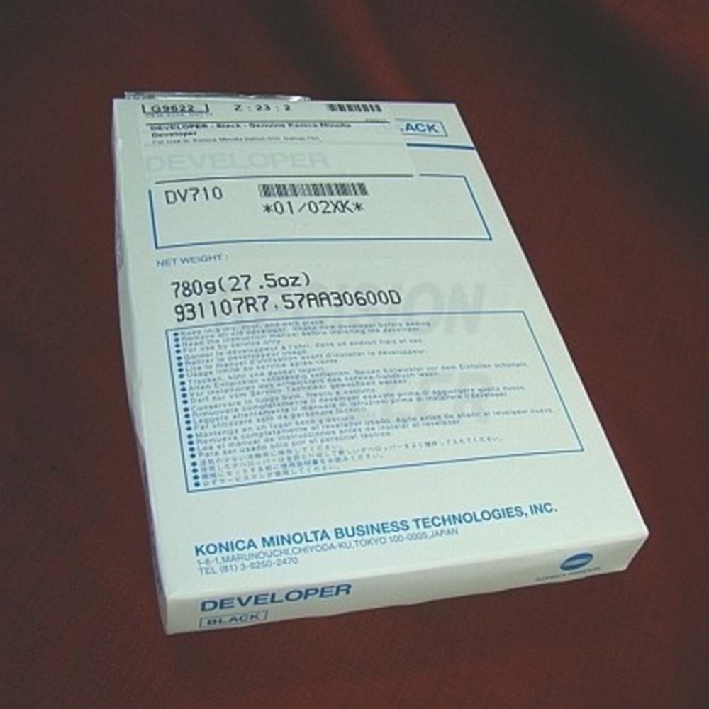 KONICA MINOLTA DV-710 BIZHUP 600/601/750/751 DEVELOPER ORJİNAL 250.000 SAYFA 02XK