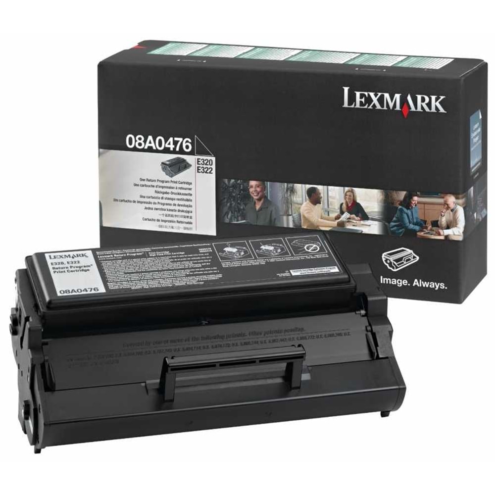 LEXMARK 08A0476 E320/E322 SİYAH TONER ORJİNAL 3.000 SAYFA