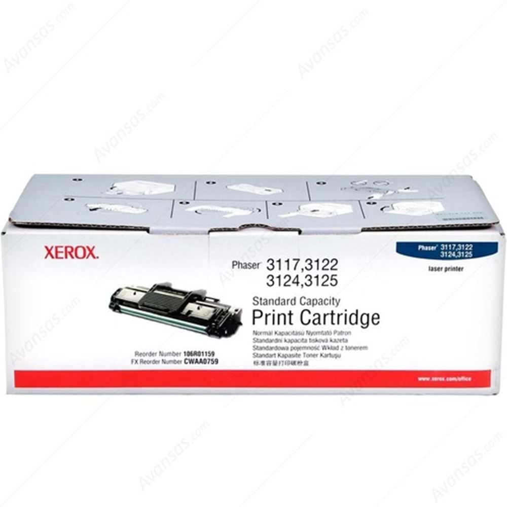 XEROX 106R01159 PHASER 3117/3122/3124/3125 SİYAH TONER ORJİNAL