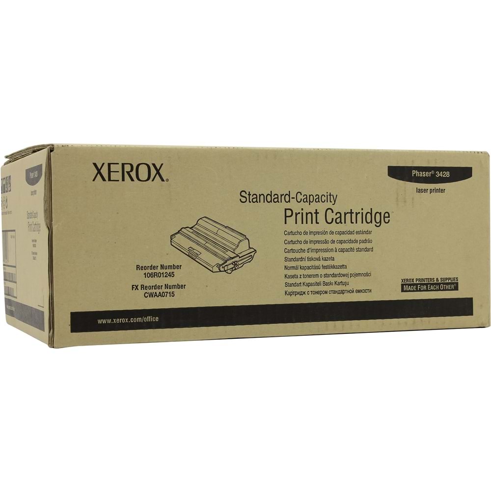XEROX 106R01245 PHASER 3428 SİYAH TONER ORJİNAL 4.000 SAYFA